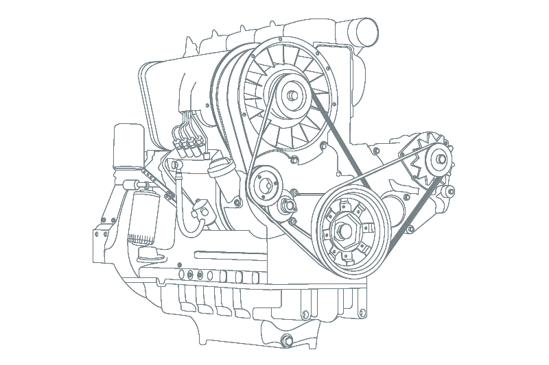 Belt drive components, Engine